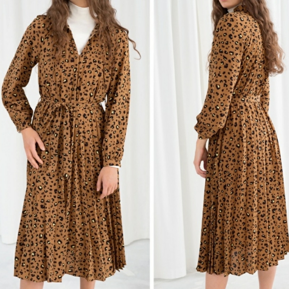 & Other Stories Leopard Print Dress